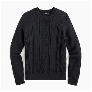 J. Crew Crewneck Cable Pointelle Cotton Sweater